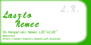 laszlo nemec business card